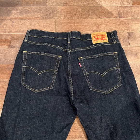 Levi's 541 Athletic Taper Dark Blue Denim Jeans - W36 L34 - Picture 5 of 7
